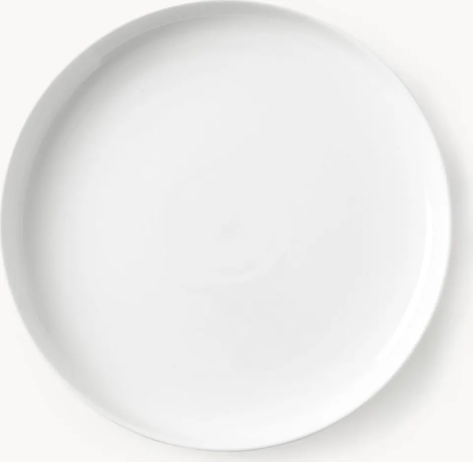 Porzellan-Frühstücksteller 4 Stück Set elegantes Geschirr für Frühstück und Brunch