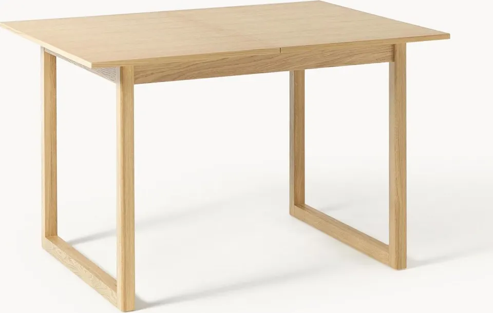 Ausziehbarer Esstisch aus Holz, Breite 120 bis 160 cm, Tiefe 90 cm, moderner und platzsparender Design Esstisch