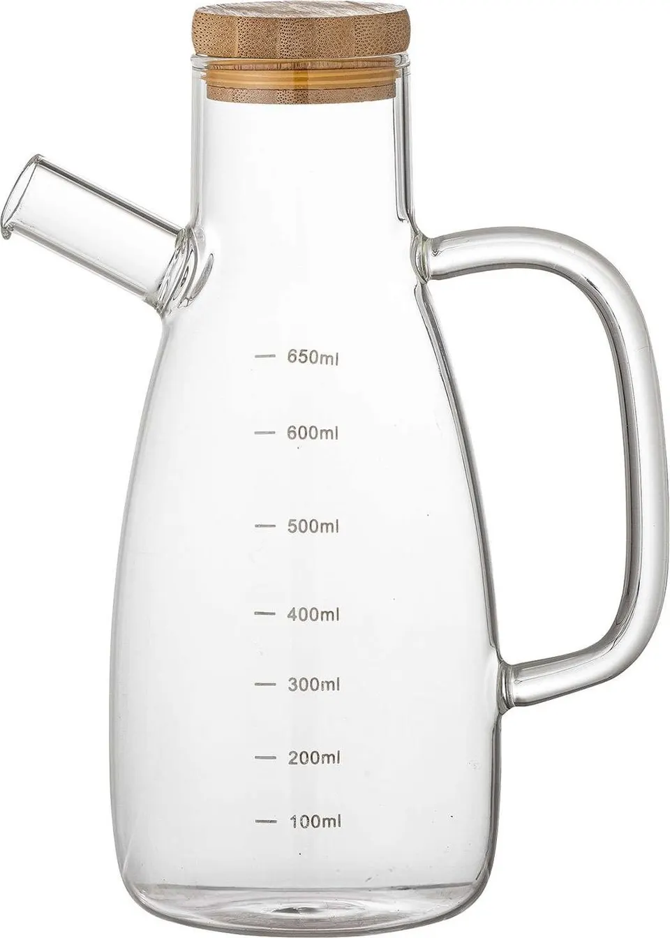 Ölflasche Haron aus klarem Glas mit praktischem Ausgießer und stilvollem Design für die Küche
