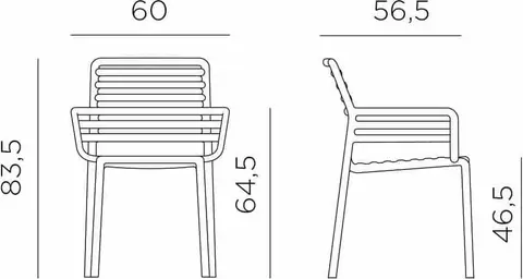 Nardi Armchair Doga marsala – Ansicht 4