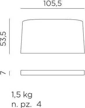 Nardi Outdoor – Sitzauflage Net Bench grey stone – Ansicht 5