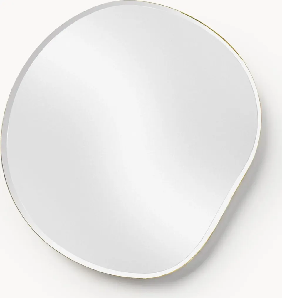 Moderner Wandspiegel in Gold und Schwarz mit elegantem Rahmen für stilvolle Raumgestaltung