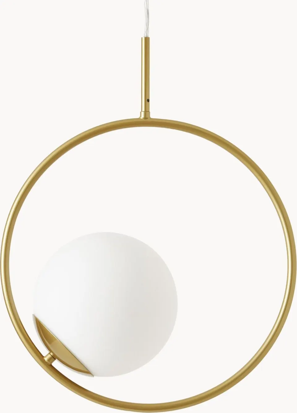 runde Pendelleuchte aus Opalglas modernes Design energiesparende Hängelampe Wohnzimmerbeleuchtung