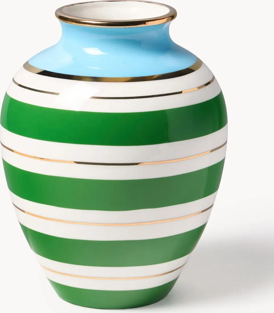 Porzellan-Vase Portofino elegant handgefertigt weiß glasiert moderne Dekoration