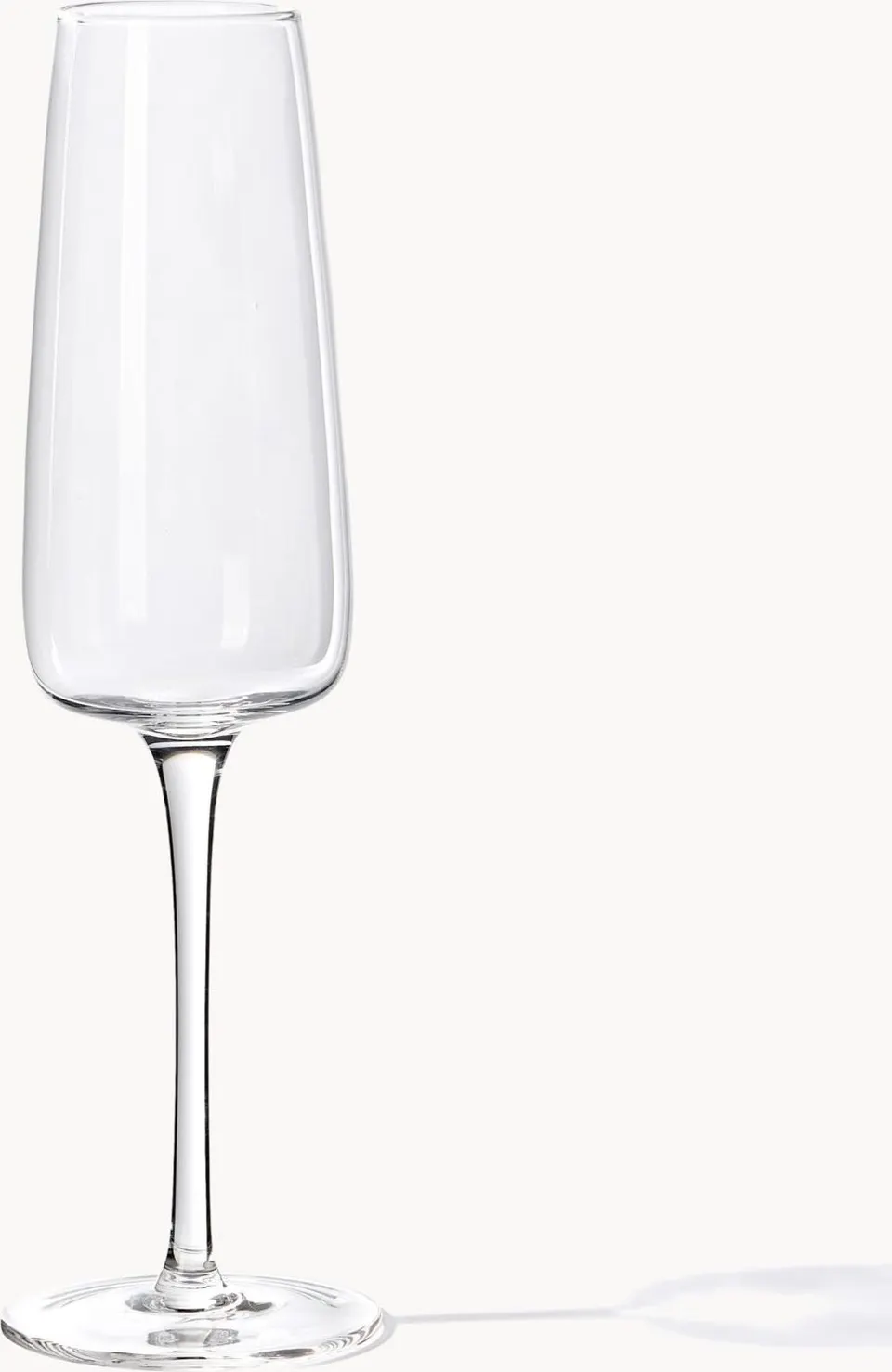 Mundgeblasene Sektgläser 4 Stück elegantes Design handgefertigt hochwertiges Glas für festliche Anlässe