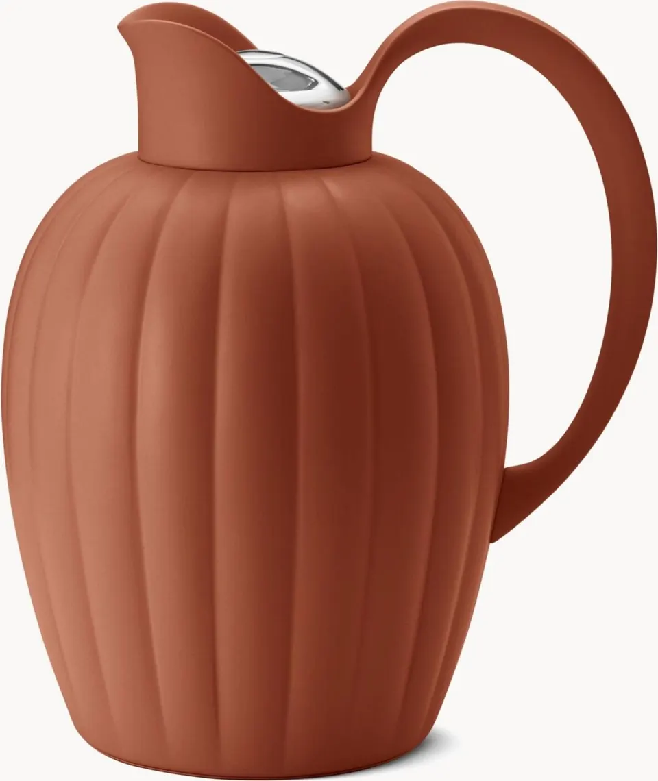Designer Isolierkanne Bernadotte in elegantem Design, 1 Liter Fassungsvermögen, hochwertige Thermoskanne für Heiß- und Kaltgetränke
