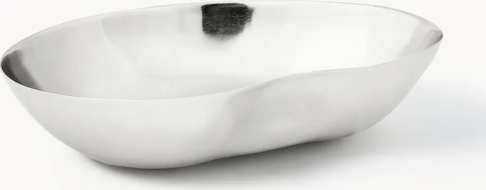 Dekoschale aus glänzendem Chrom modernes Design Tischdekoration