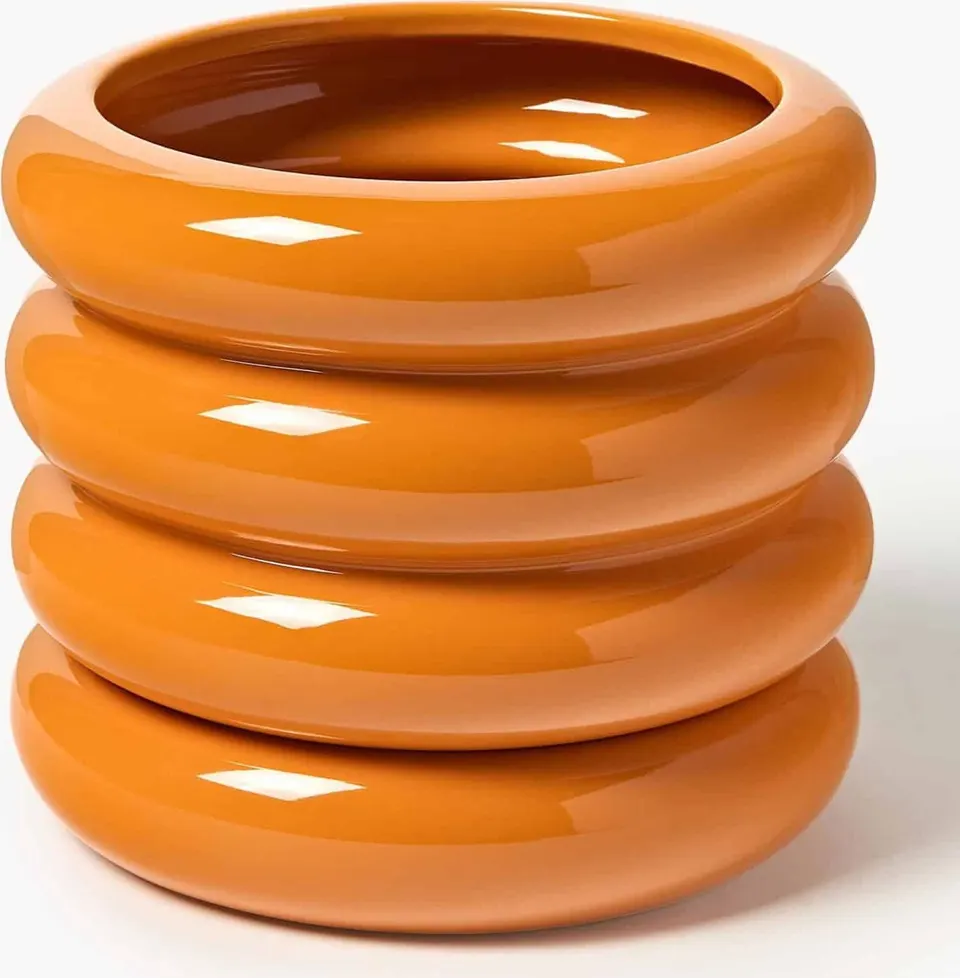 Kleiner Blumentopf Rudi aus Keramik in Hellblau mit schlichtem Design ideal für Zimmerpflanzen