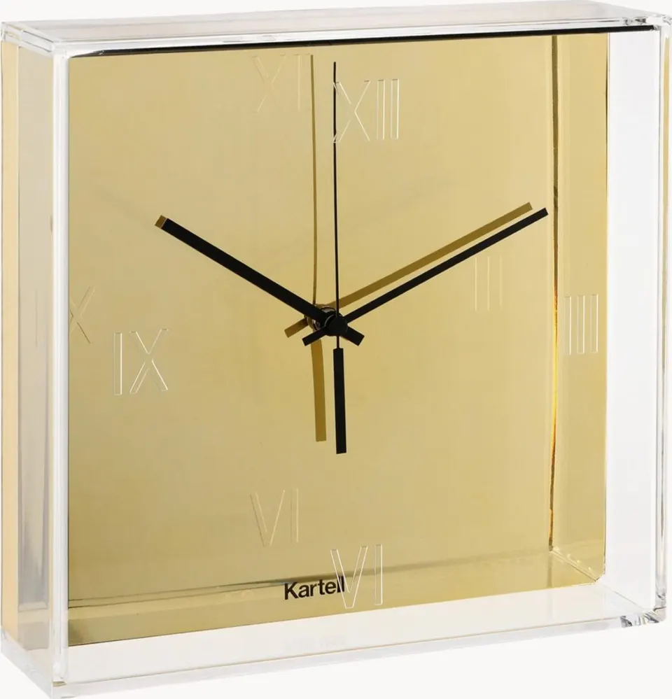 Wanduhr Tic & Tac modernes Design mit großen Zahlen und schlichtem Zifferblatt für Wohnzimmer und Büro