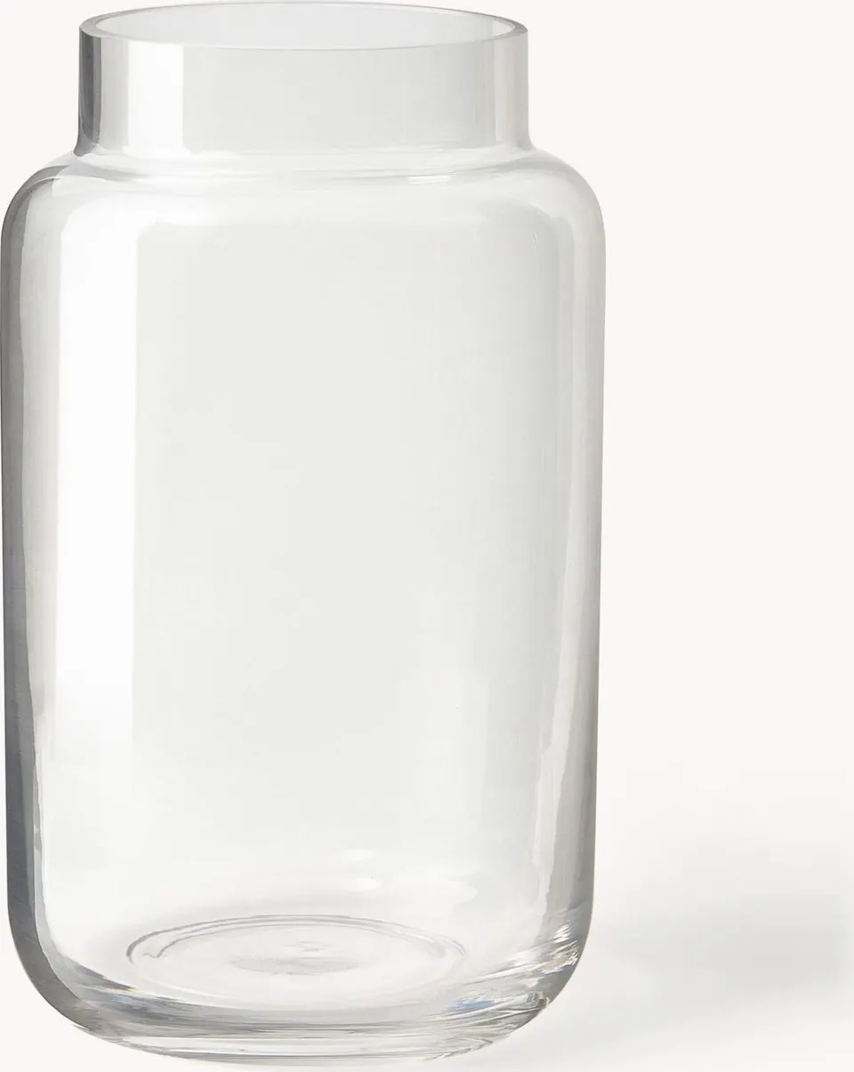 Elegante Glas-Vase Höhe 22 cm transparent modern schlicht Dekoration