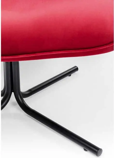 Loungesessel OSCAR Velvet Rot – Ansicht 3