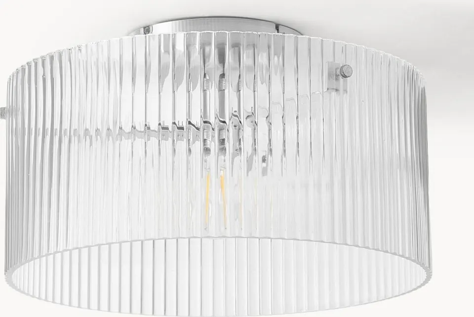 Deckenleuchte aus geriffeltem Glas moderne elegante Beleuchtung für Wohnzimmer und Schlafzimmer