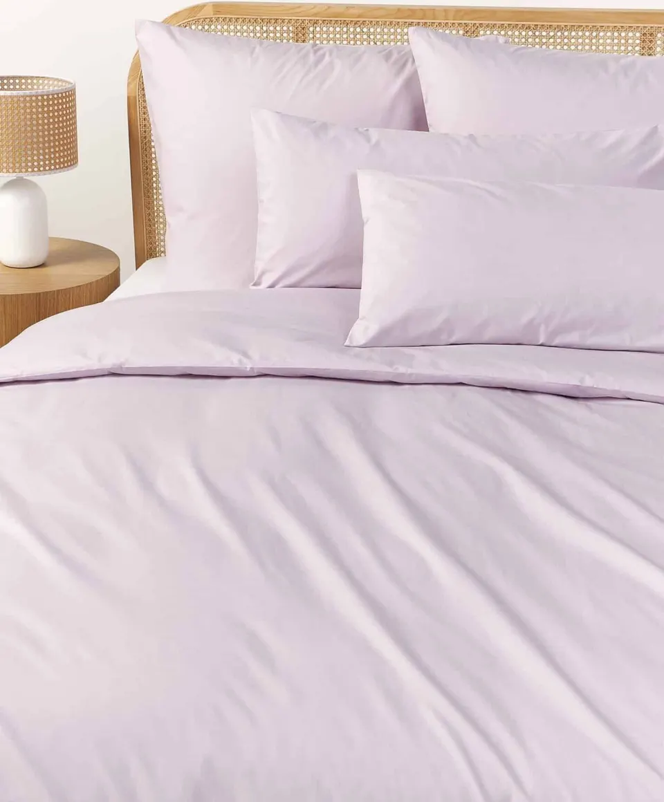 Bettwäsche Set Lavendel 2-teilig in 135x200 cm und 80x80 cm für gemütlichen Schlafkomfort