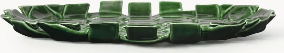 Handgefertigte grüne Servierplatte aus hochwertigem Material für stilvolles Servieren