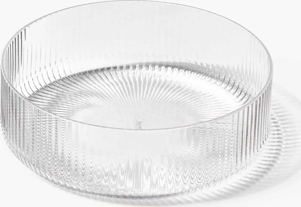 Mundgeblasene Servierschälchen mit Rillenstruktur 4er-Set aus Glas elegant und handgefertigt für stilvolles Servieren