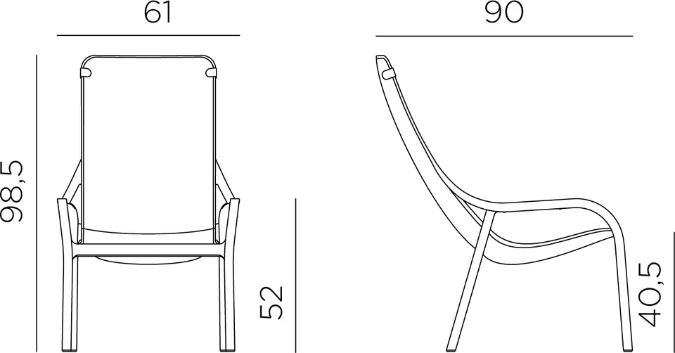 Nardi Net Loungesessel tortora – Ansicht 4