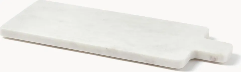 Marmor-Schneidebrett Weiß hochwertiges Küchenbrett aus weißem Marmor ideal zum Schneiden und Servieren langlebig und elegant