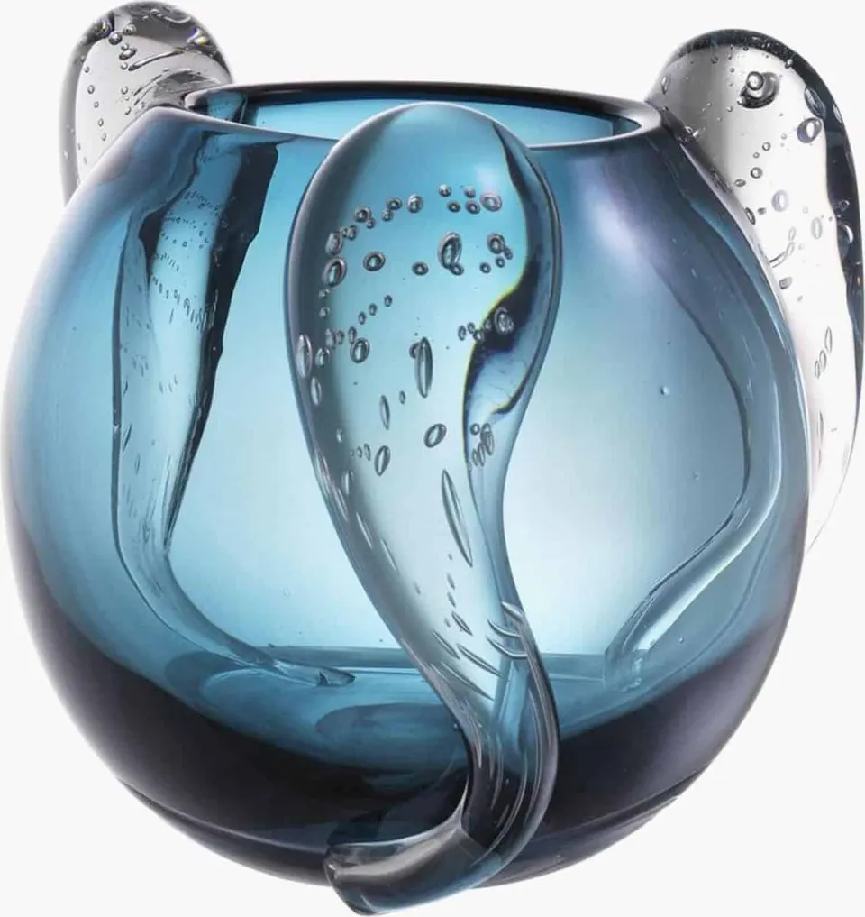 Vase Sianluca elegantes modernes Design Glasvase für Wohnzimmerdekoration