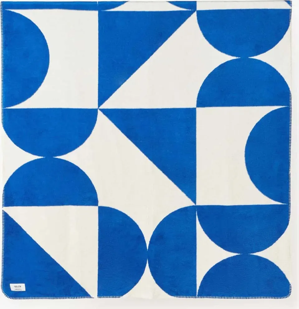 Decke Blau Weiß große kuschelige Wohndecke 200 x 150 cm weich und warm