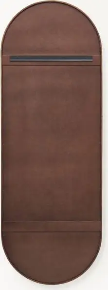 Ovaler Wandspiegel mit Garderobenleiste H155cm – Ansicht 3