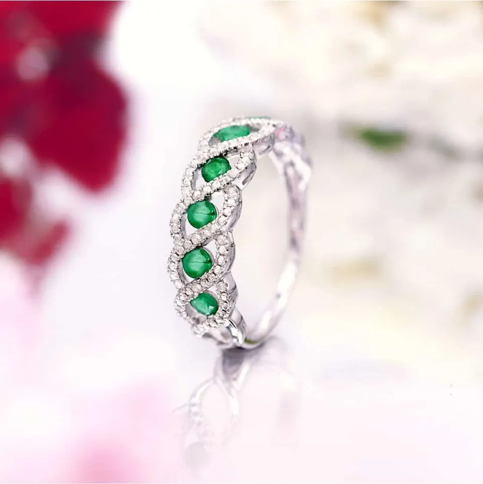 Ring Green Tarlac mit Diamanten, 0.056 Karat – Ansicht 2