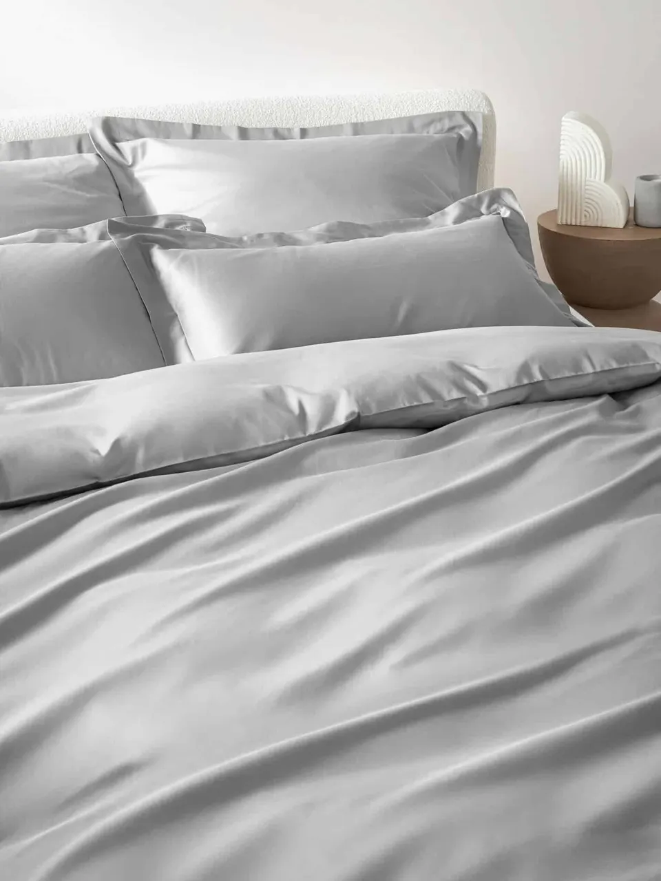 Baumwoll-Satin-Bettwäscheset in 155x220 cm mit passenden 80x80 cm Kissenbezügen – hochwertiger Premium Bettdeckenbezug für komfortablen Schlaf
