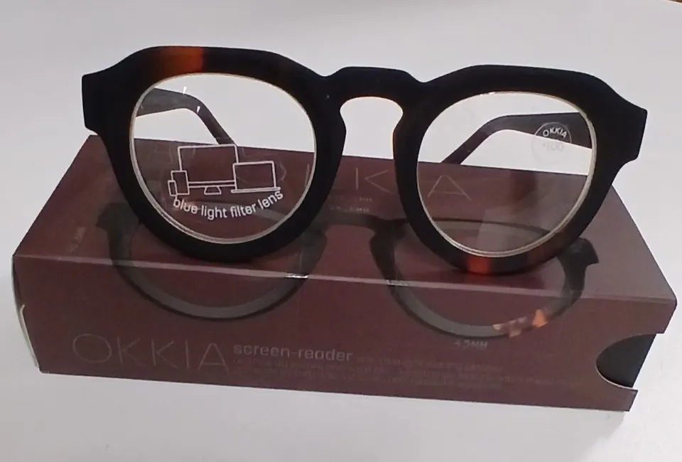 Okkia Lesebrille Zeno Modell OK042Y3H mit Stärke -1.00 für verbessertes Nahsehen