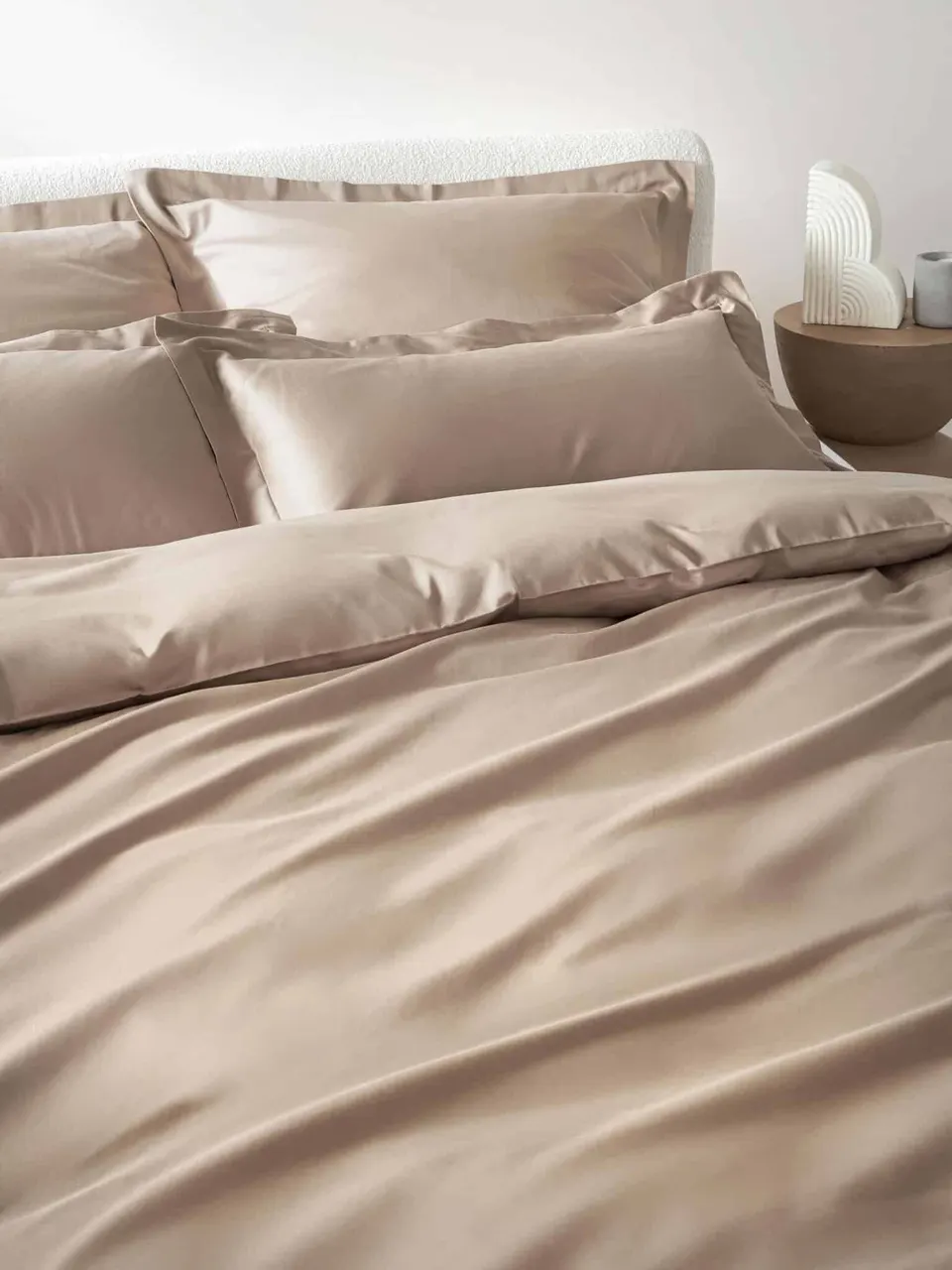 Leintuch braun 200 x 200 cm aus hochwertiger Baumwolle für Bettwäsche und Schlafkomfort