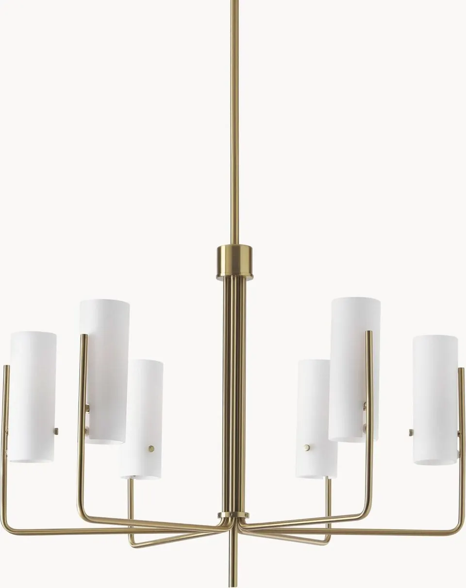 Große goldene Pendelleuchte moderne Deckenlampe elegante Beleuchtung
