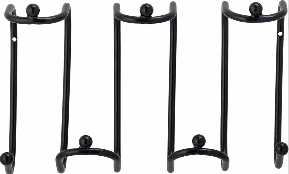 Wandgarderobe Maltha modernes Design aus Holz mit Metallhaken zur platzsparenden Aufbewahrung von Jacken und Accessoires