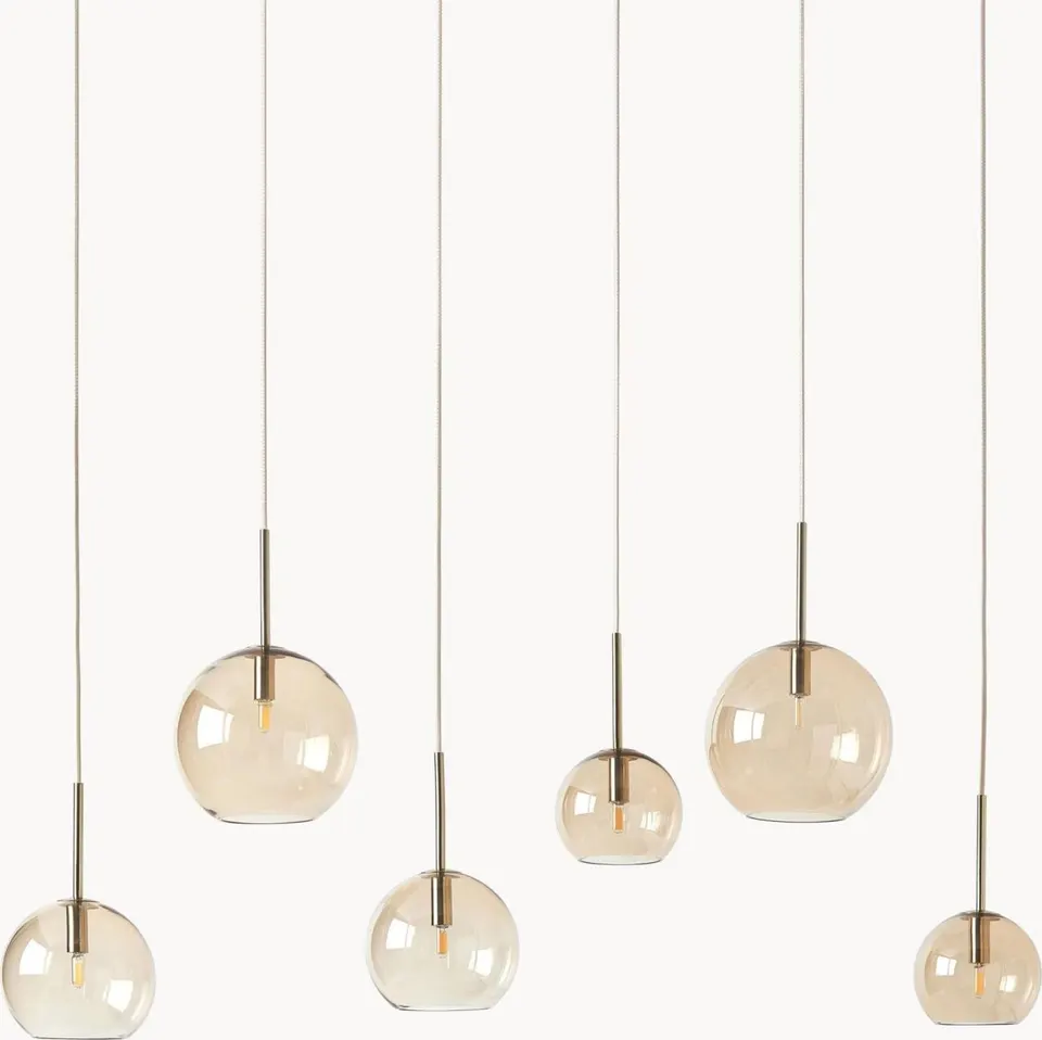 große Glaskugel Pendelleuchte modernes Design Wohnzimmerbeleuchtung