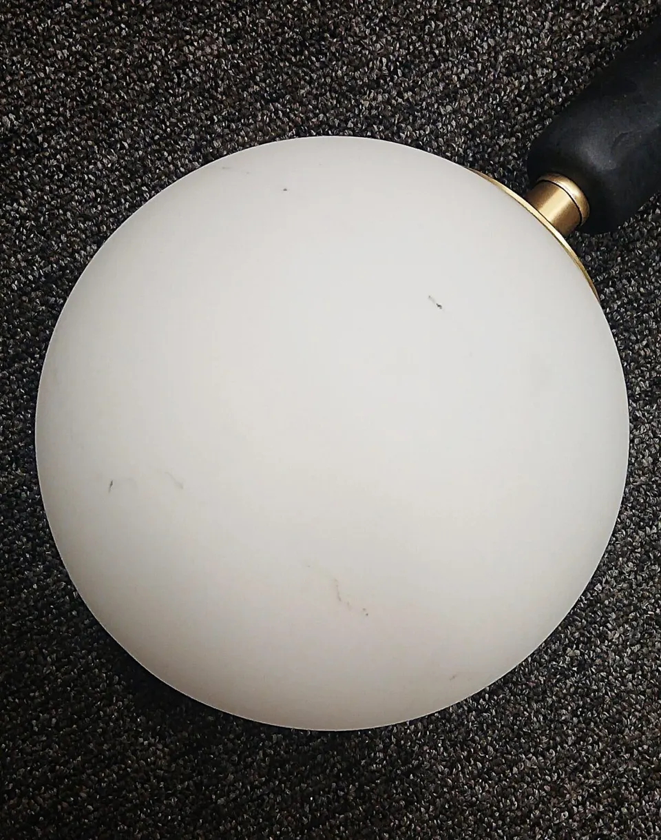 Kleine Marmor-Pendelleuchte Torrano mit Stecker – Ansicht 2