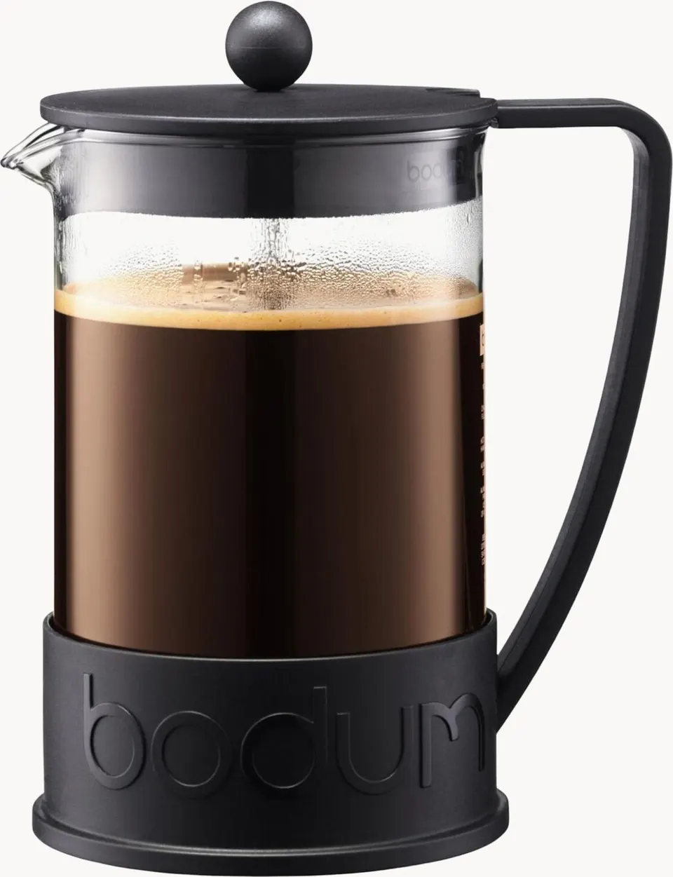 Kaffeepresse Brazil 1.5 Liter aus Edelstahl mit Glasbehälter und ergonomischem Griff für perfekten Kaffeegenuss