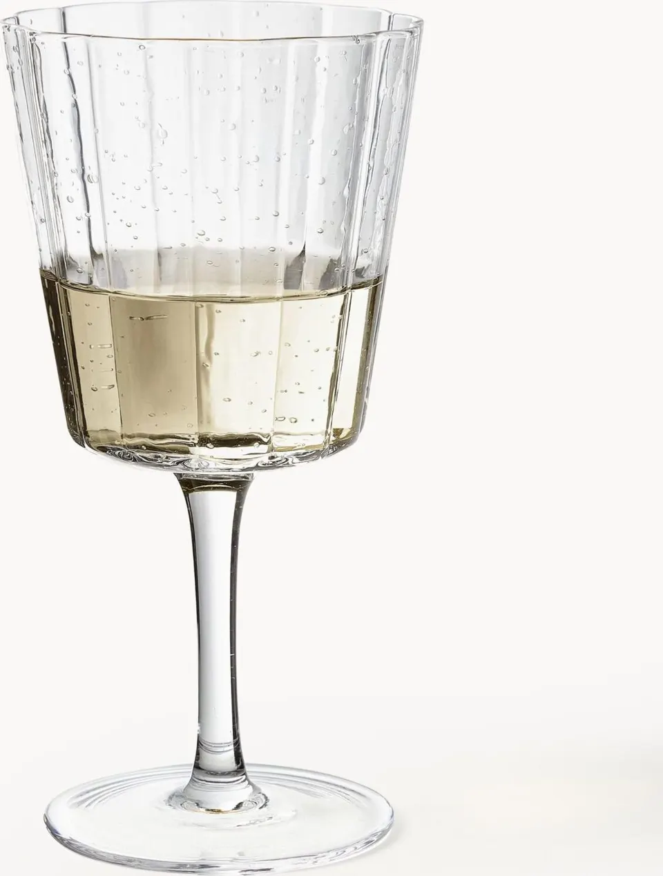 Mundgeblasene Weingläser im Set von 4 Stück für elegantes Trinken und stilvolle Tischdekoration