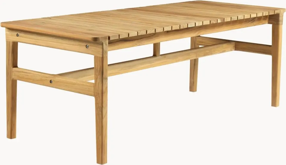 Gartenbank Sammen aus hochwertigem Teakholz in den Maßen Breite 126 cm und Tiefe 50 cm ideal für den Außenbereich