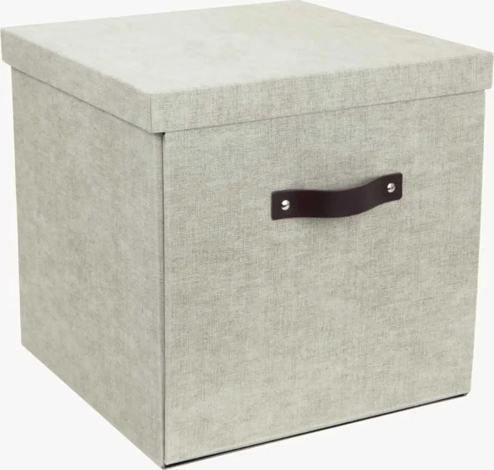 Aufbewahrungsbox Logan aus robustem Material mit praktischem Deckel zur ordentlichen Aufbewahrung von Haushaltsgegenständen
